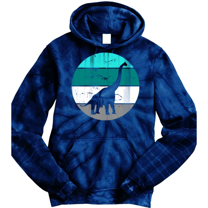 Dino Retro Vintage Brachiosaurus Tie Dye Hoodie