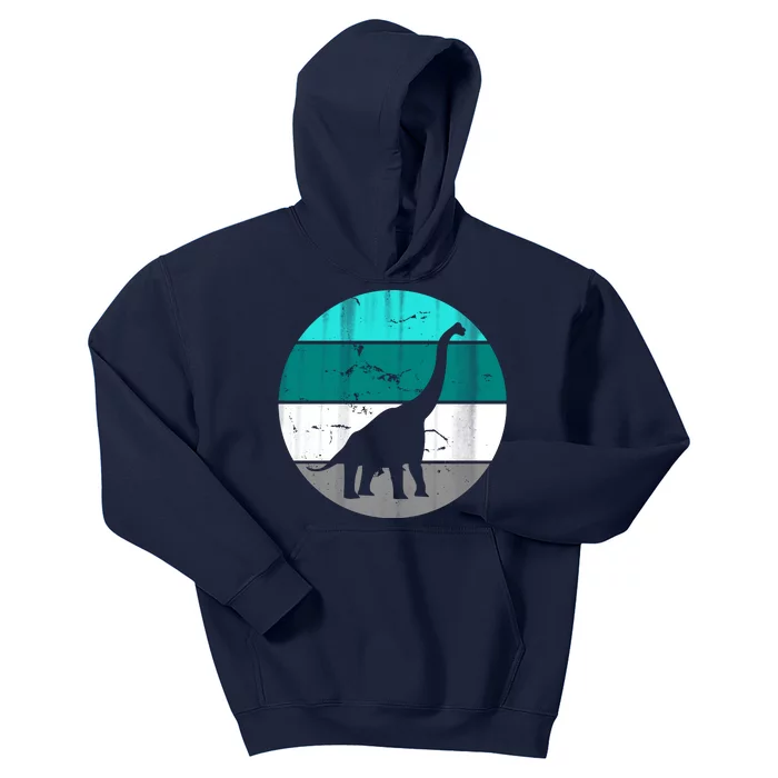 Dino Retro Vintage Brachiosaurus Kids Hoodie