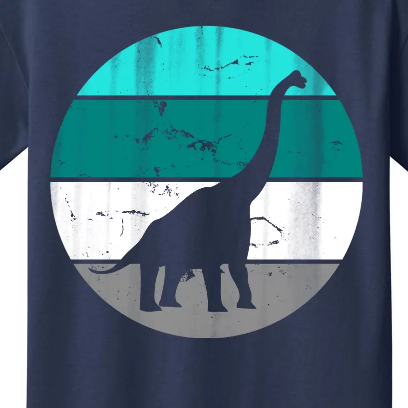 Dino Retro Vintage Brachiosaurus Kids T-Shirt