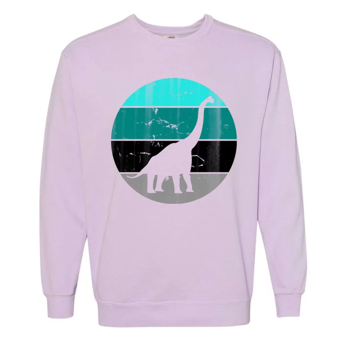 Dino Retro Vintage Brachiosaurus Garment-Dyed Sweatshirt