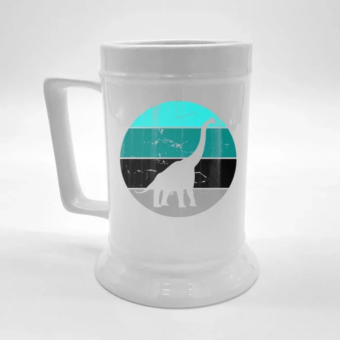 Dino Retro Vintage Brachiosaurus Front & Back Beer Stein