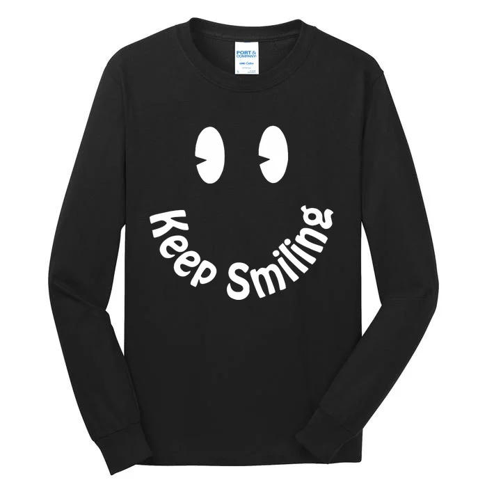 Devon Rodriguez Wearing Keep Smiling Tall Long Sleeve T-Shirt