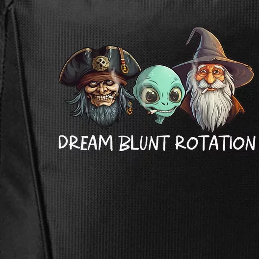 Dream Rotation With Alien Pirate Wizard Funny Lets Be Blunt City Backpack