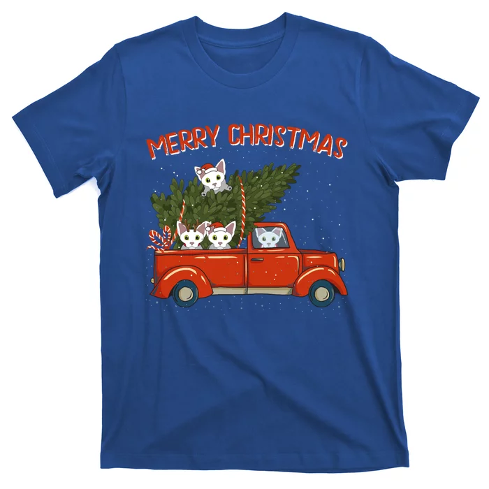 Devon Rex Xmas Vintage Red Pickup Retro Truck Gift T-Shirt