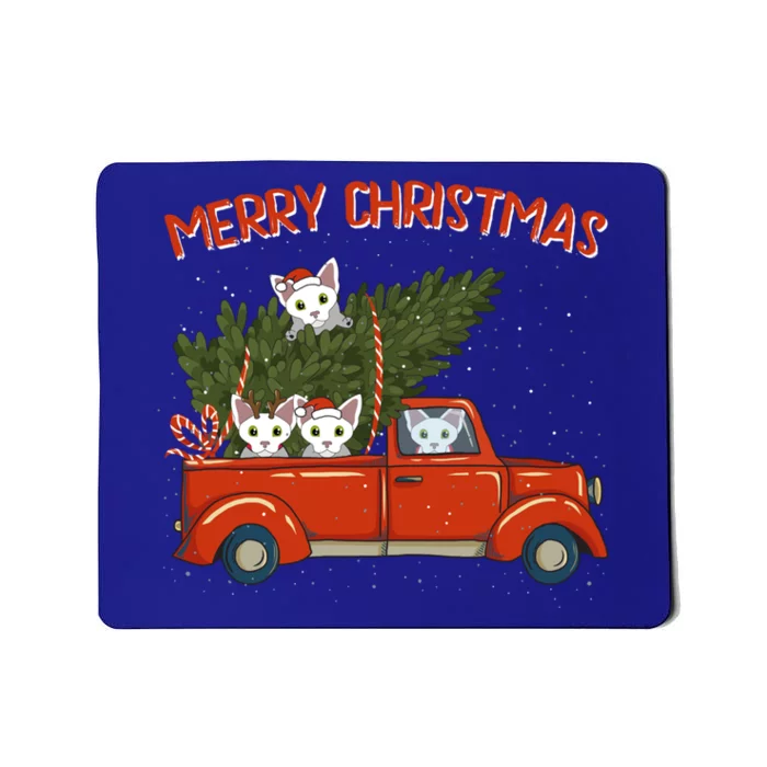 Devon Rex Xmas Vintage Red Pickup Retro Truck Gift Mousepad