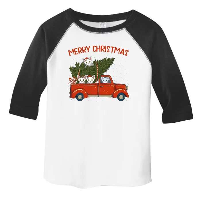 Devon Rex Xmas Vintage Red Pickup Retro Truck Gift Toddler Fine Jersey T-Shirt