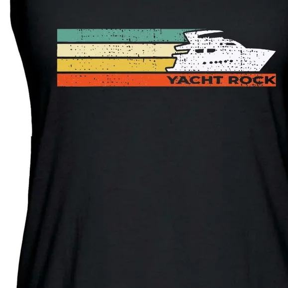 Distressed Retro Yacht Rock Ladies Essential Flowy Tank