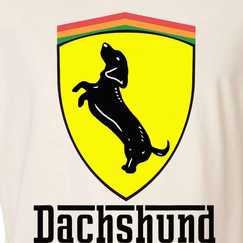 Dachshund Racing Yellow Garment-Dyed Women's Muscle Tee