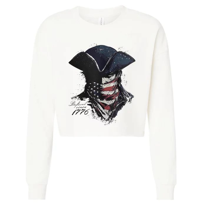 Defiant Since 1776 Cropped Pullover Crew