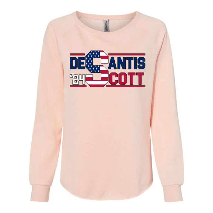 Desantis Scott 2024 Election USA Womens California Wash Sweatshirt