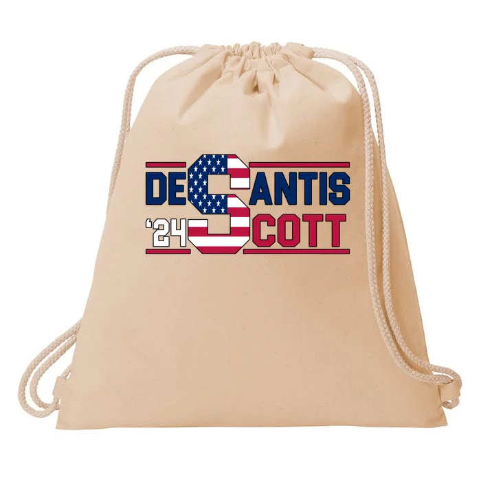 Desantis Scott 2024 Election USA Drawstring Bag