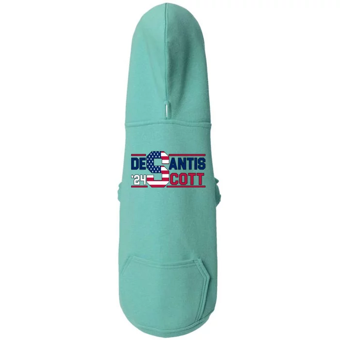 Desantis Scott 2024 Election USA Doggie 3-End Fleece Hoodie