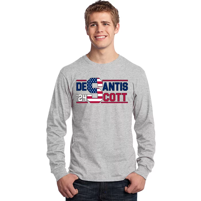 Desantis Scott 2024 Election USA Long Sleeve Shirt