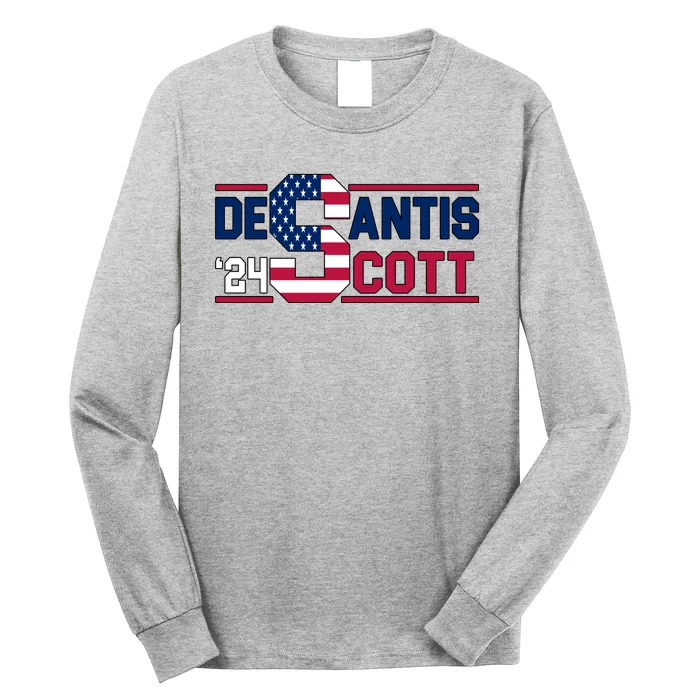 Desantis Scott 2024 Election USA Long Sleeve Shirt