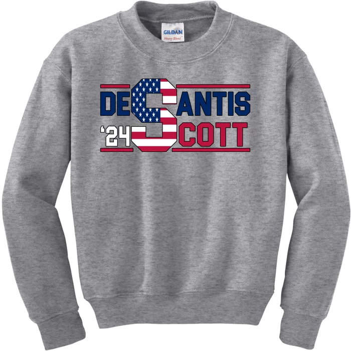 Desantis Scott 2024 Election USA Kids Sweatshirt