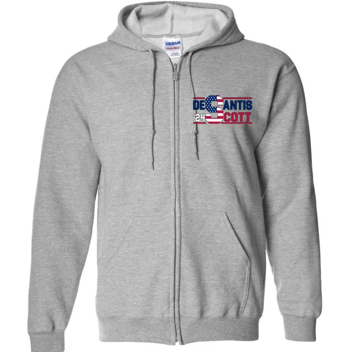 Desantis Scott 2024 Election USA Full Zip Hoodie