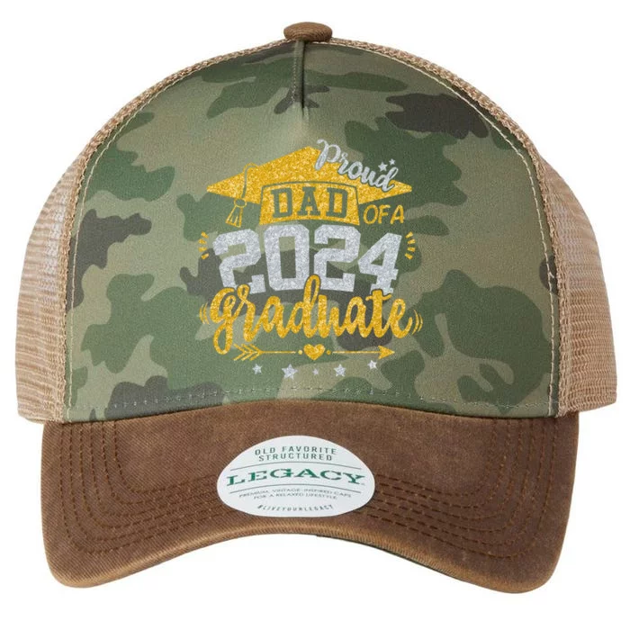 Dad Senior 2024 Proud Dad Of A Class Of 2024 Graduate Father Gift Legacy Tie Dye Trucker Hat