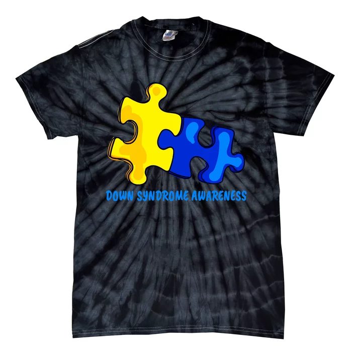 Down Syndrome 21 March Puzzle Down Syndrome Awareness Day Tie-Dye T-Shirt