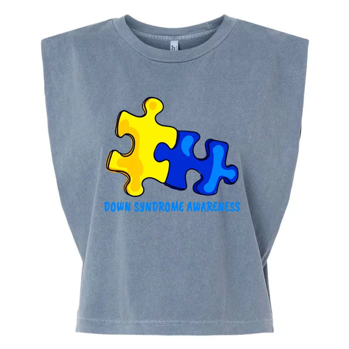 Down Syndrome 21 March Puzzle Down Syndrome Awareness Day Garment-Dyed Women's Muscle Tee