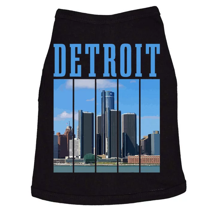 Detroit Skyline 313 Michigan Vintage Pride Doggie Tank