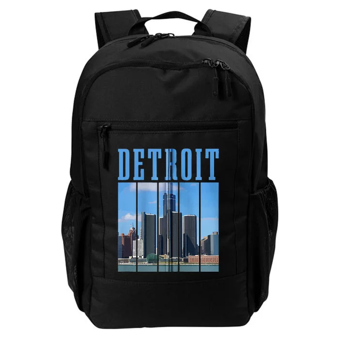 Detroit Skyline 313 Michigan Vintage Pride Daily Commute Backpack