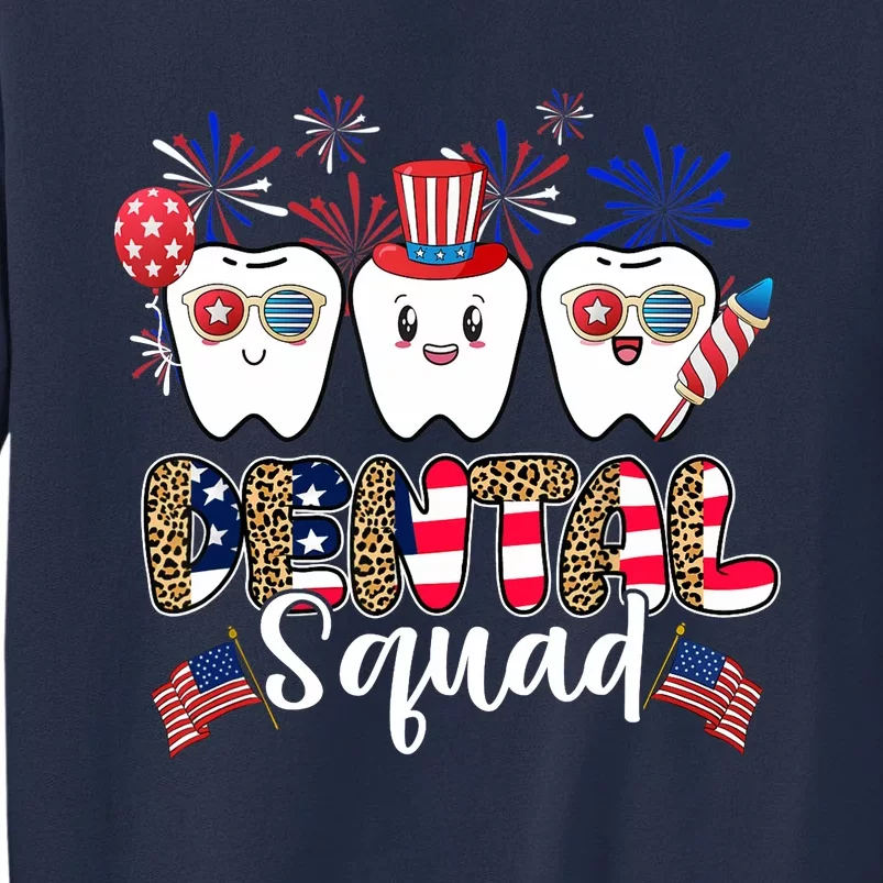 Dental Squad 4th of July America Flag Patriotic Dentist Sweatshirt