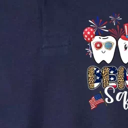 Dental Squad 4th of July America Flag Patriotic Dentist Softstyle Adult Sport Polo