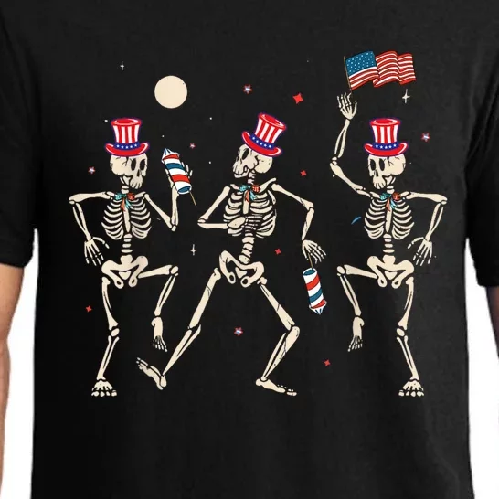 Dancing Skeleton 4th Of July Pajama Set