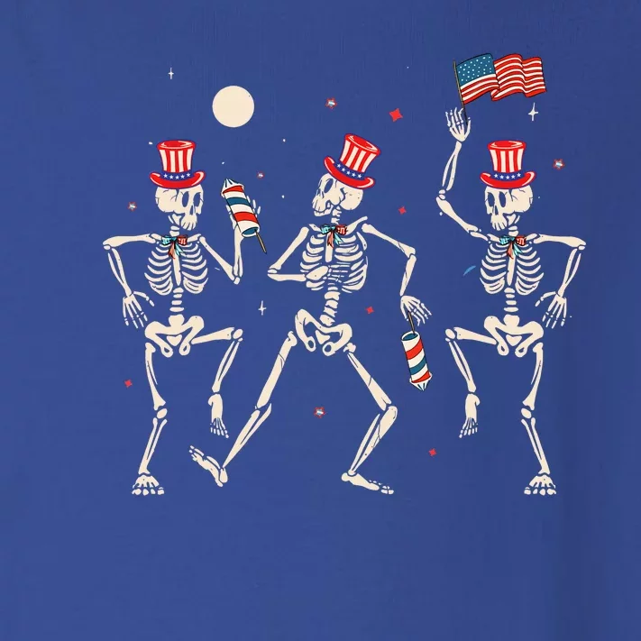 Dancing Skeleton 4th Of July American Flag Skellies Toddler Long Sleeve Shirt