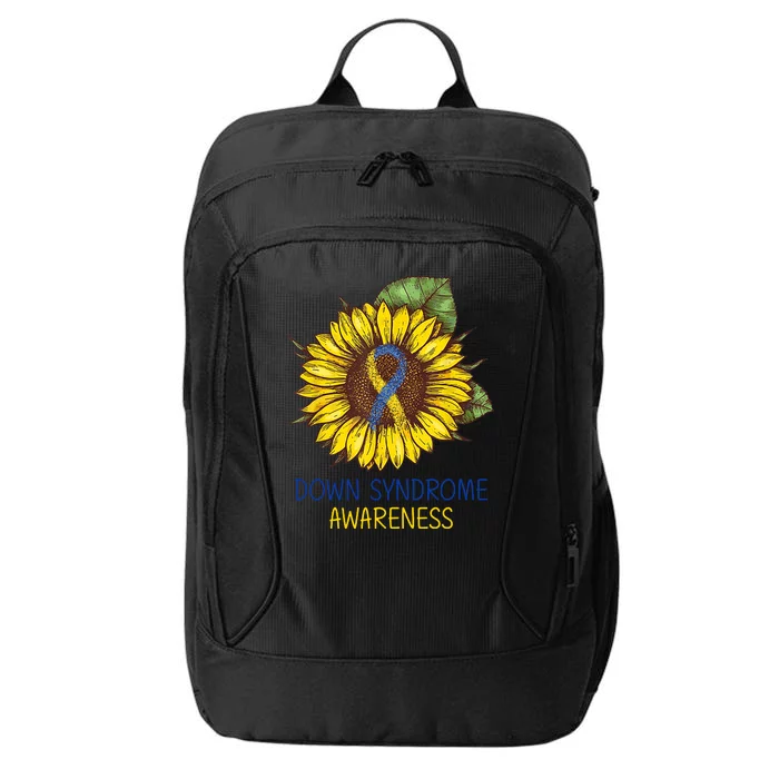 Down Syndrome Awareness Sunflower Ribbon City Backpack