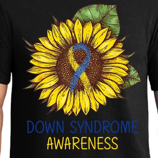 Down Syndrome Awareness Sunflower Ribbon Pajama Set