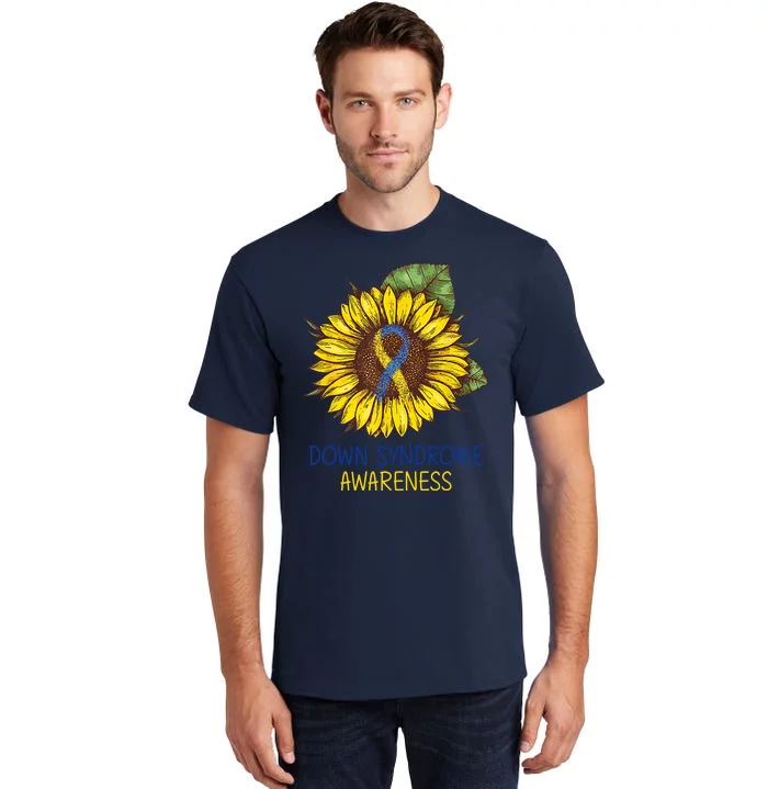 Down Syndrome Awareness Sunflower Ribbon Tall T-Shirt