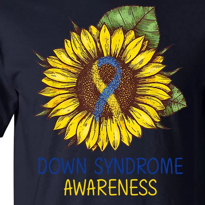 Down Syndrome Awareness Sunflower Ribbon Tall T-Shirt