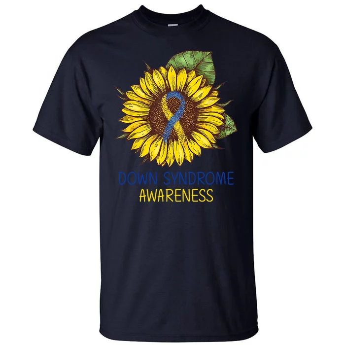 Down Syndrome Awareness Sunflower Ribbon Tall T-Shirt