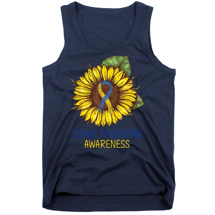 Down Syndrome Awareness Sunflower Ribbon Tank Top