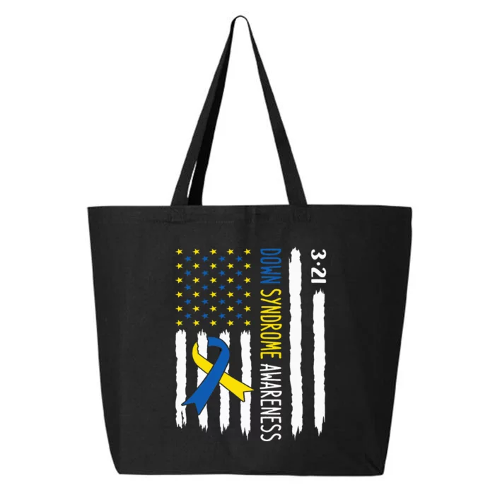 Down Syndrome Awareness Us Flag Trisomy 21 25L Jumbo Tote