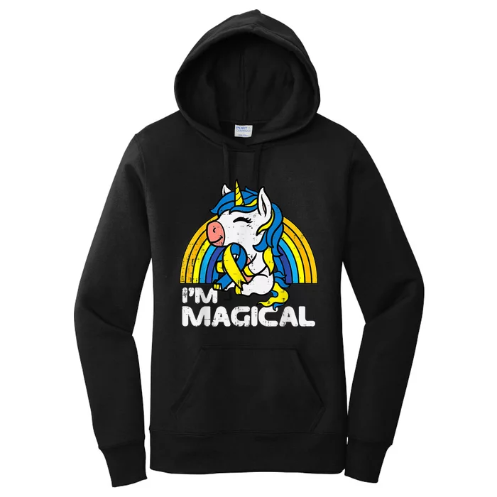 Down Syndrome Awareness  Unicorn Magical Toddler Girls kid Women's Pullover Hoodie