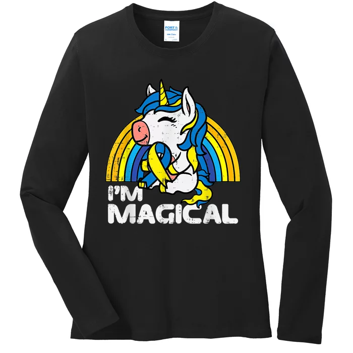 Down Syndrome Awareness  Unicorn Magical Toddler Girls kid Ladies Long Sleeve Shirt