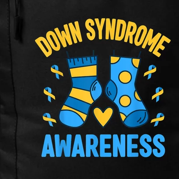 Down Syndrome Awareness Socks T21 Blue Yellow Ribbon Daily Commute Backpack