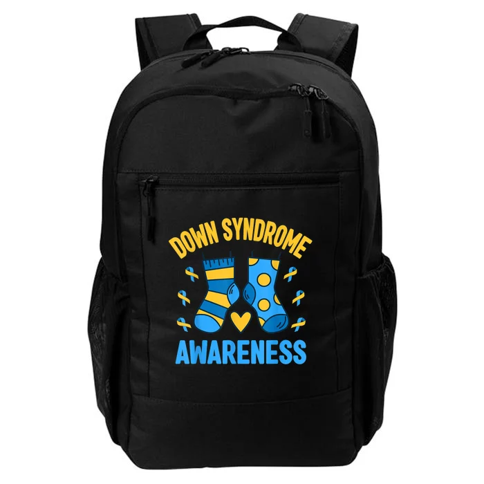 Down Syndrome Awareness Socks T21 Blue Yellow Ribbon Daily Commute Backpack