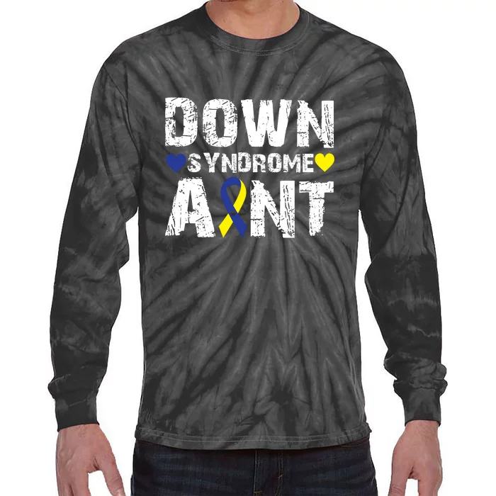 Down Syndrome Aunt Family Matching For Down Syndrome Awareness Gift Tie-Dye Long Sleeve Shirt