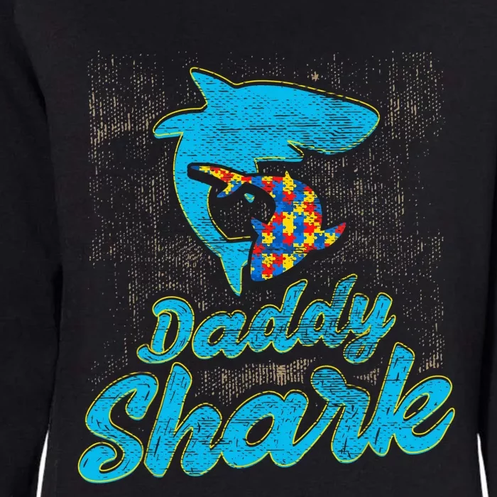 Daddy Shark Autism Awareness For Dad Father Womens California Wash Sweatshirt