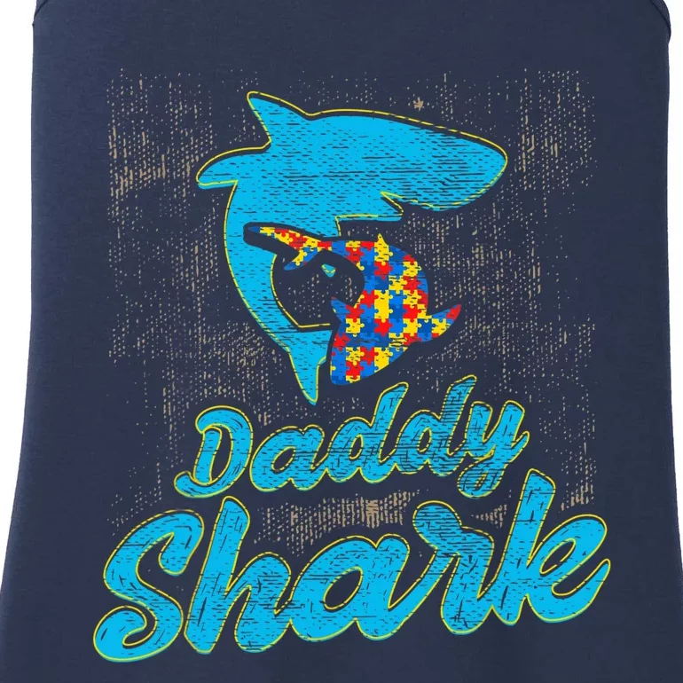 Daddy Shark Autism Awareness For Dad Father Ladies Essential Tank