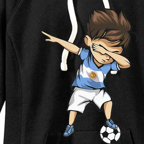 Dabbing Soccer Argentina Jersey Shirt Argentinian Football Women's Fleece Hoodie