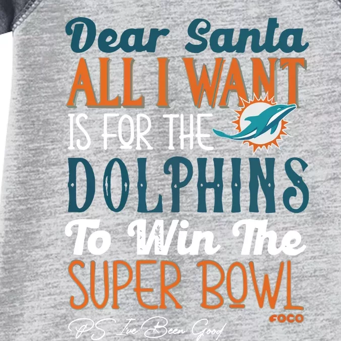 Dear Santa All I Want Is For The Miami To Win Infant Baby Jersey Bodysuit