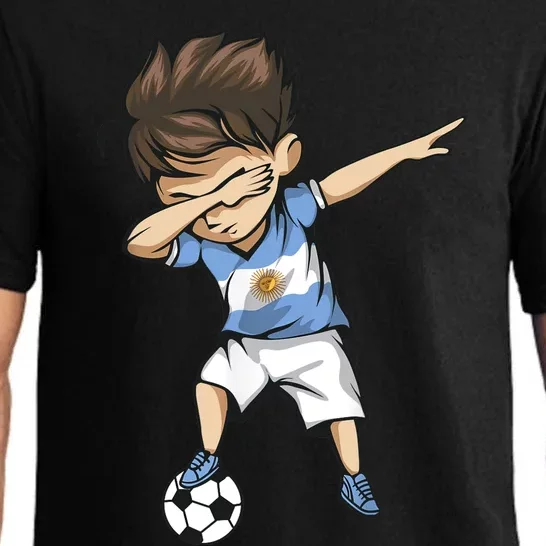 Dabbing Soccer Argentina Jersey Argentinian Football Pajama Set