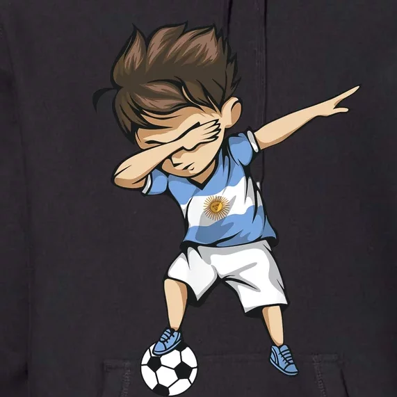 Dabbing Soccer Argentina Jersey Argentinian Football Premium Hoodie