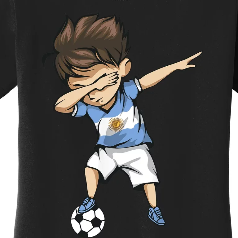 Dabbing Soccer Argentina Jersey Argentinian Football Women's T-Shirt