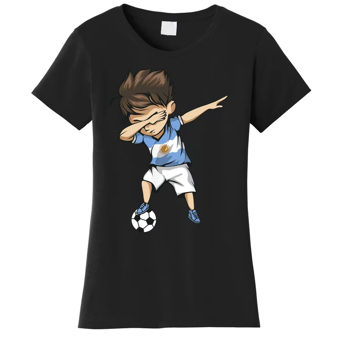 Dabbing Soccer Argentina Jersey Argentinian Football Women's T-Shirt