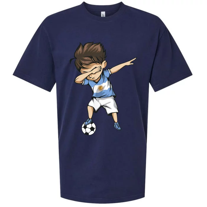 Dabbing Soccer Argentina Jersey Argentinian Football Sueded Cloud Jersey T-Shirt